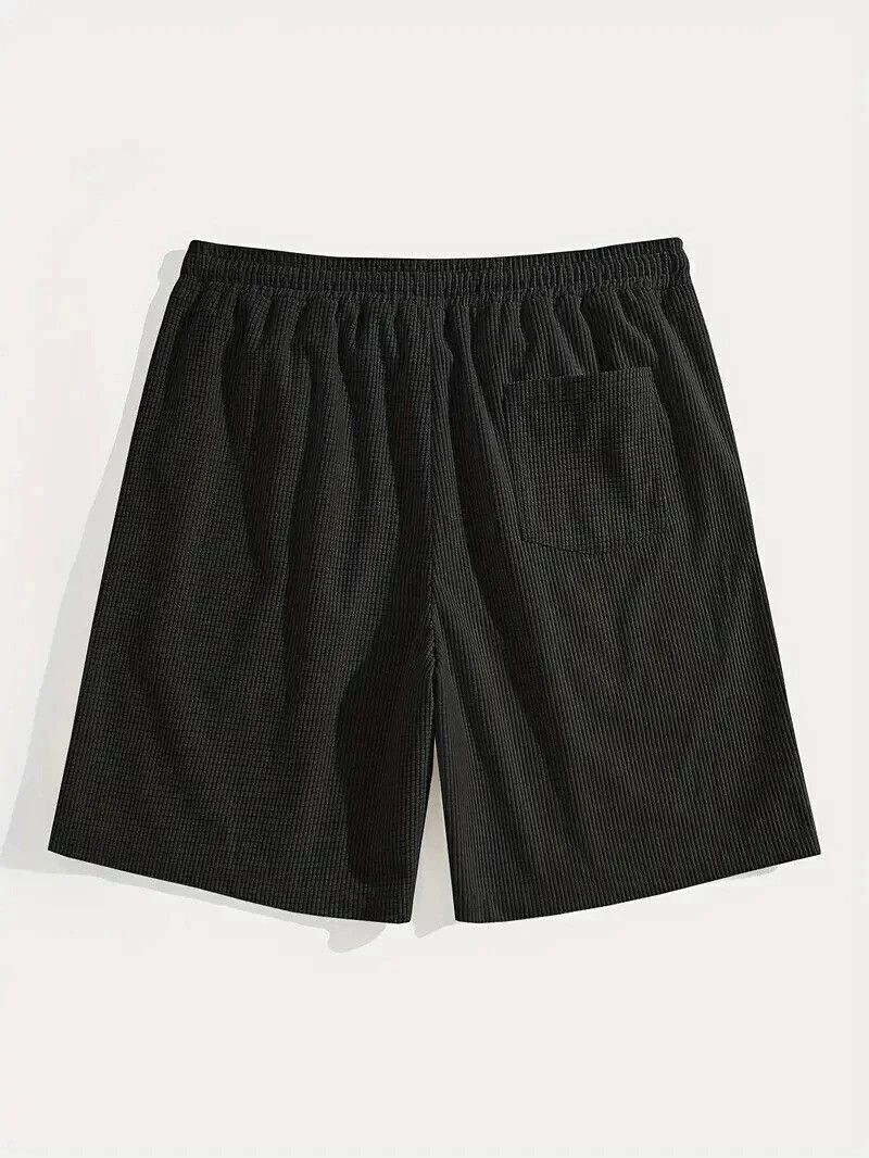 FABRIPPLE Men's Black Slim Fit Shorts for Summer - Image 2